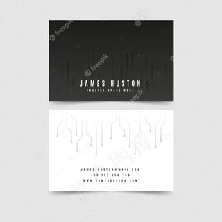 黑白名片模板