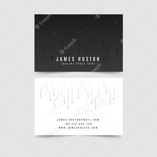黑白名片模板