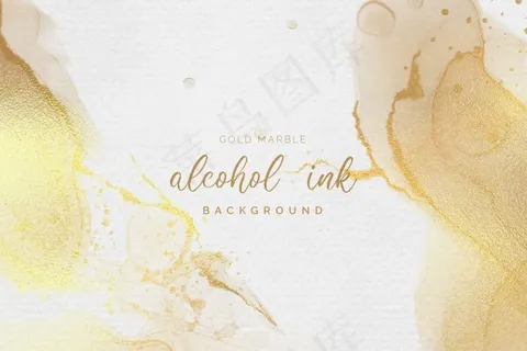 金白色酒精墨水背景