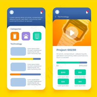 众筹应用程序屏幕