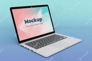 可编辑笔记本电脑屏幕模型样机设计模板