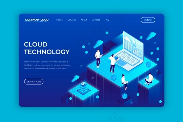 技术概念登录页模板eps,ai矢量模版下载