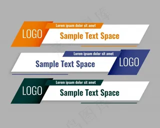 现代风格下三横幅banner模板集