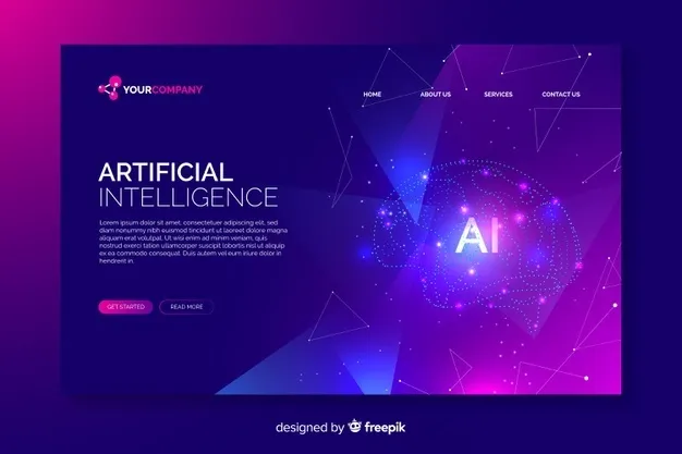 人工智能数字登录页eps,ai矢量模版下载