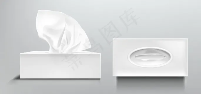 带白纸餐巾的开合盒