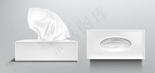 带白纸餐巾的开合盒