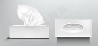 带白纸餐巾的开合盒