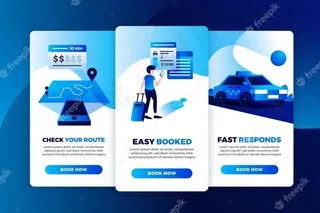 出租车服务上车应用程序屏幕设置