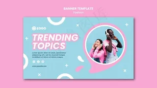 时装店横幅banner模板