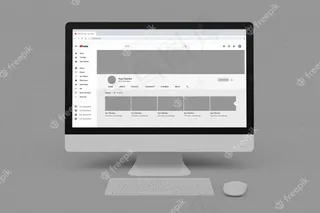 计算机模型样机上的Youtube配置文件模板