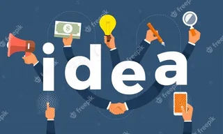 概念手绘符号图标和文字创意。插图。