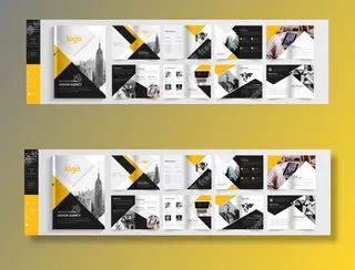 黄黑色创意机构。