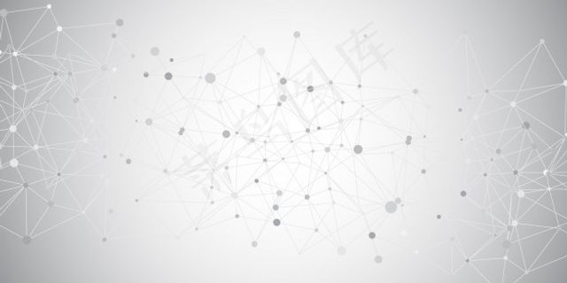 连接线和点设计的几何横幅banner