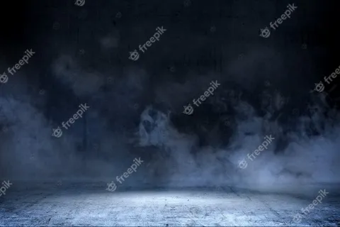 带混凝土地板和烟雾背景的房间