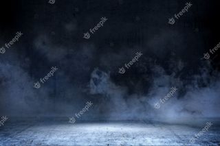 带混凝土地板和烟雾背景的房间