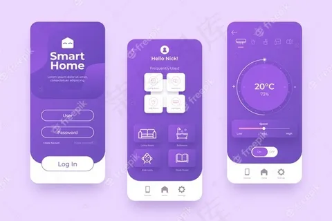 紫罗兰色的智能家居管理