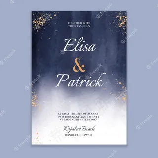 水彩水洗婚礼请柬