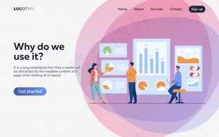 办公人员分析和研究业务数据