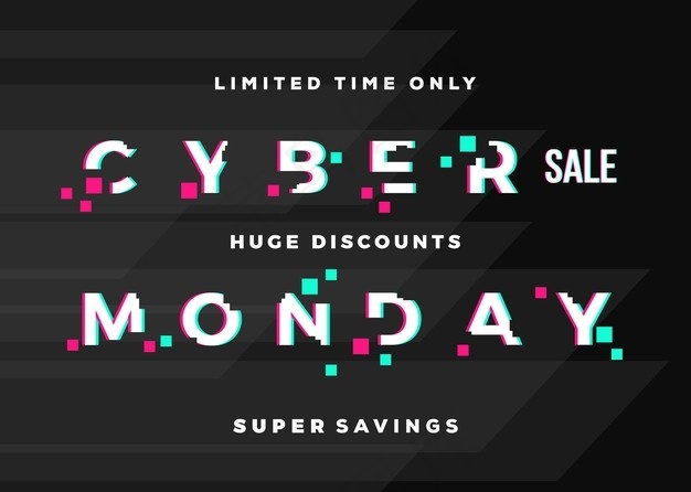 网络星期一销售摘要卡，压片或海报模板。