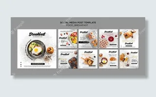 早餐概念模板集合