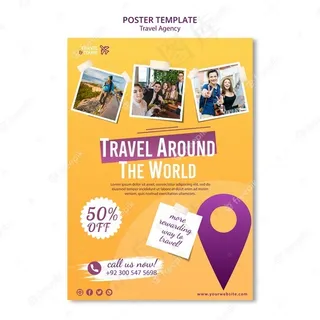旅行社海报模板