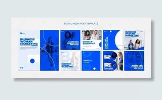 商业女性社交媒体模板帖子