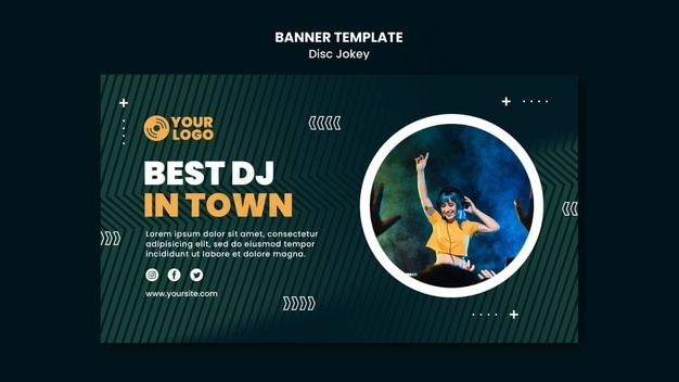 镇上最佳dj横幅banner模板psd模版下载