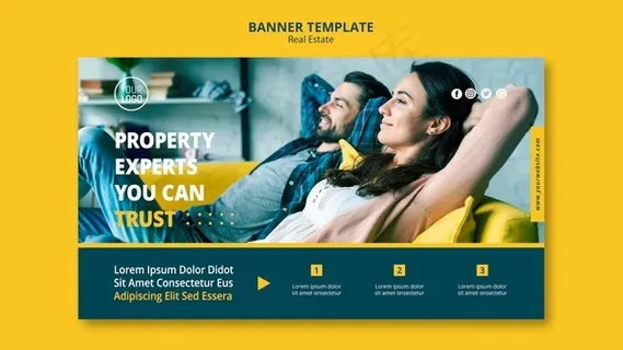 房地产概念横幅banner设计