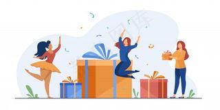 一群年轻人庆祝生日