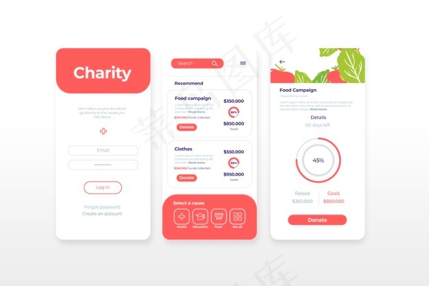 慈善app概念