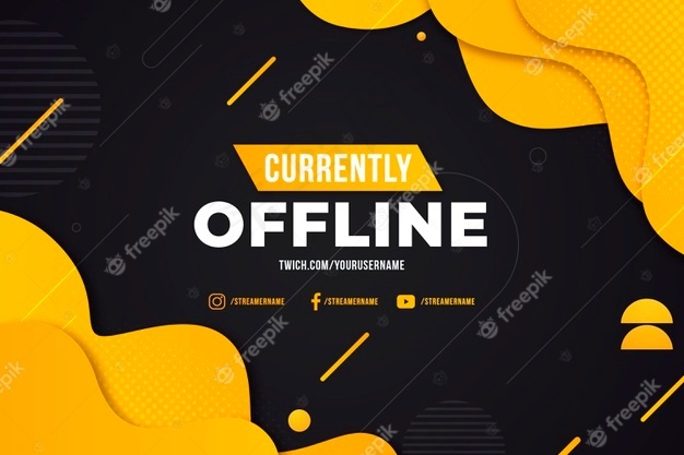 twitch banner的抽象脱机模板eps,ai矢量模版下载