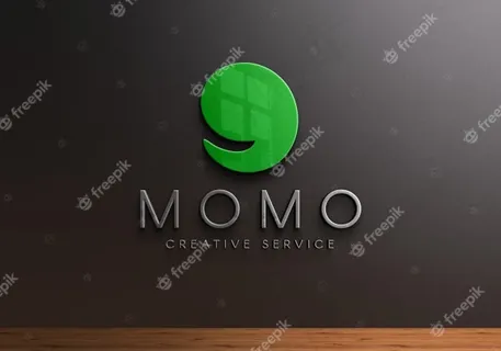 黑色墙上的3d标志模型样机