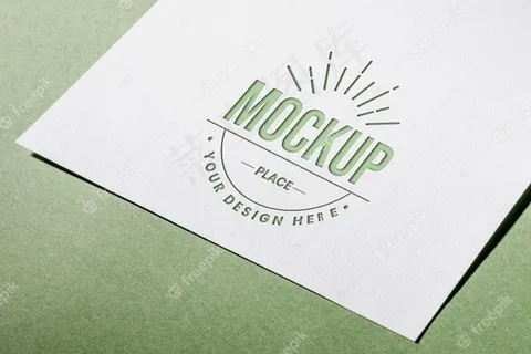 商业用高角度模型样机纹理纸卡