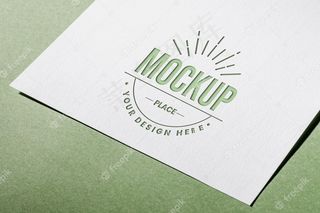 商业用高角度模型样机纹理纸卡