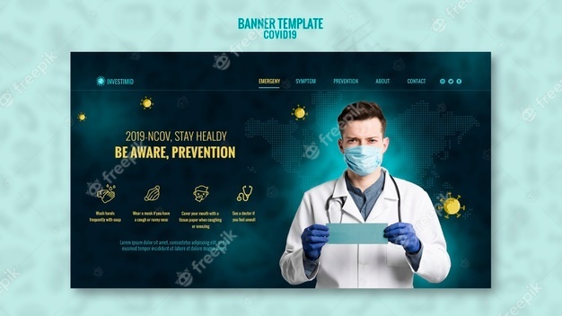 冠状病毒横幅banner模板样式