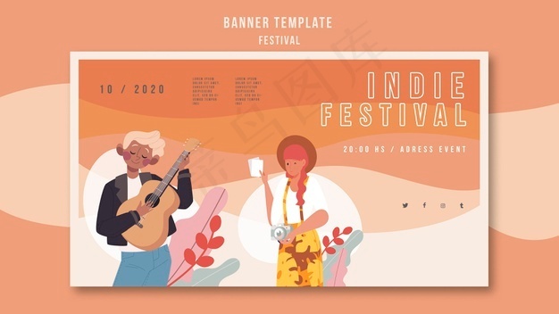 横幅banner模板节日广告