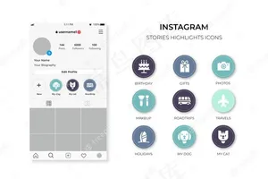 Instagram图标故事亮点