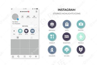 Instagram图标故事亮点