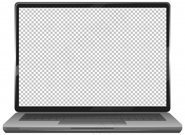 白底黑屏笔记本电脑小工具图标