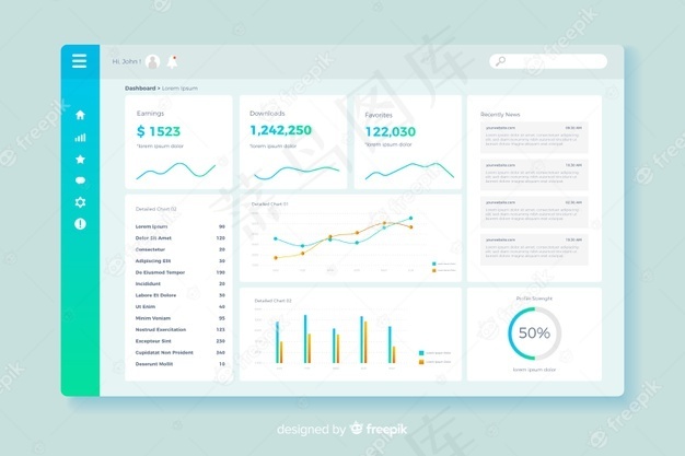 仪表板用户面板模板eps,ai矢量模版下载