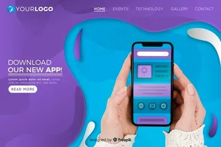 带照片的技术登录页