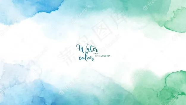 蓝绿抽象水彩背景eps,ai矢量模版下载