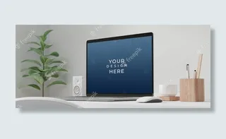 带模拟屏幕的笔记本电脑