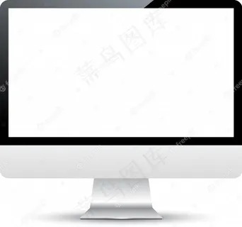 用于web演示的具有空白屏幕的桌面计算机