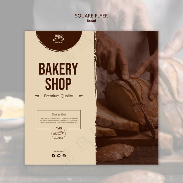 面包宣传单,DM传单模板