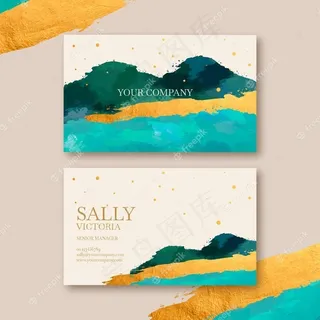 手绘名片模板