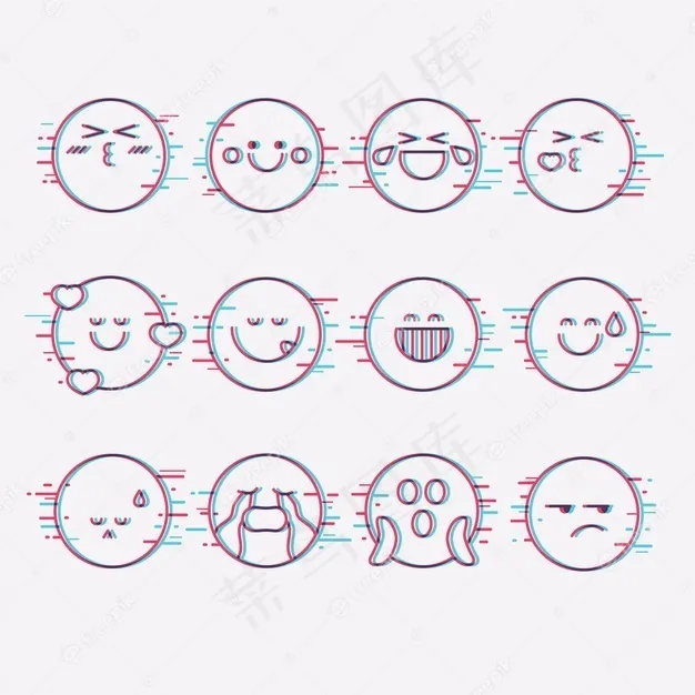 故障表情集eps,ai矢量模版下载