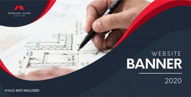 红色波浪现代网站横幅banner 红色波浪现代网站横幅banner