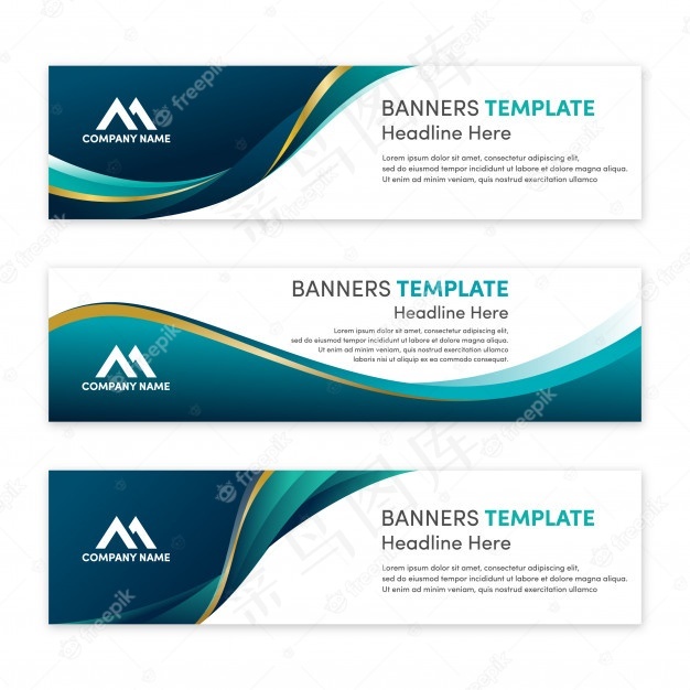 现代横幅banner模板集eps,ai矢量模版下载
