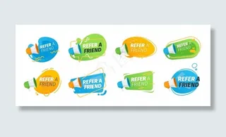 参考朋友平面图标集合